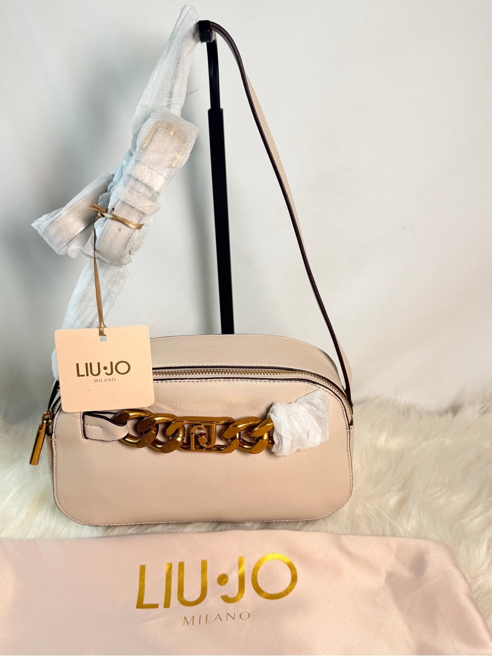 Liu Jo Milano Camera Case Crossbody Coffee Milk NWT